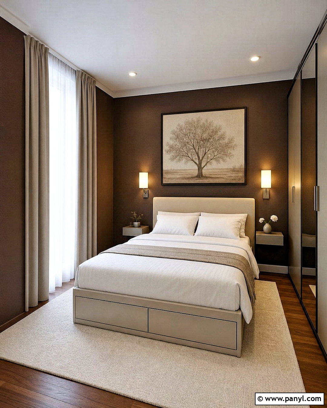 Chocolate Brown Walls In A Small Bedroom - 20 chocolate brown walls bedroom ideas