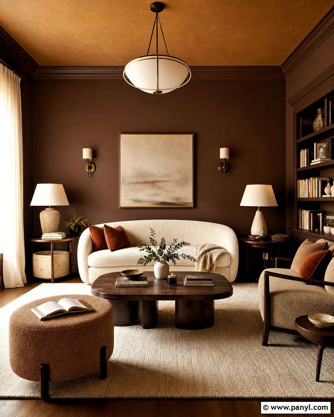 Chocolate Brown Walls With Caramel Ceiling - 20 wall and ceiling color combinations