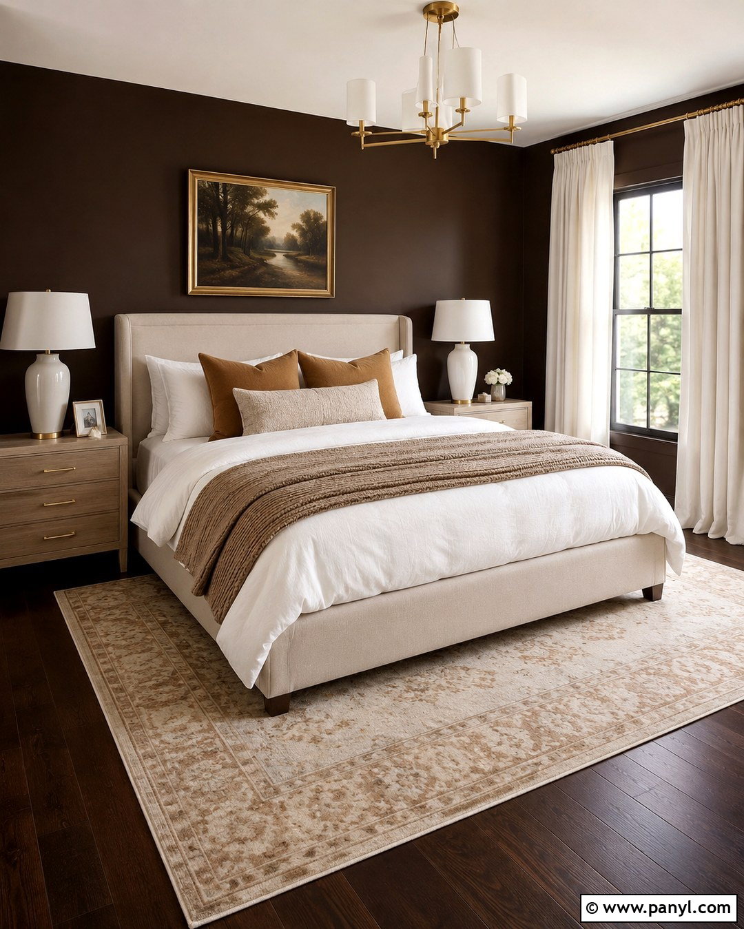 Chocolate Brown Walls With Dark Floors - 20 Dark Floor Wall Color Ideas