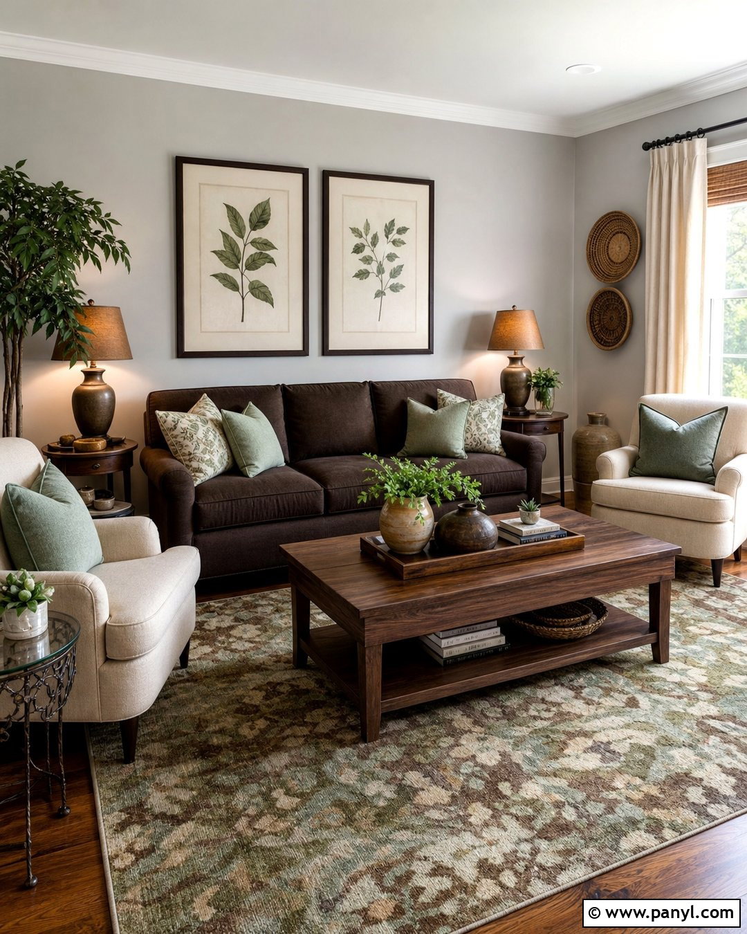 Chocolate Brown With Gray Walls - 35 Accent Colors With Gray Walls