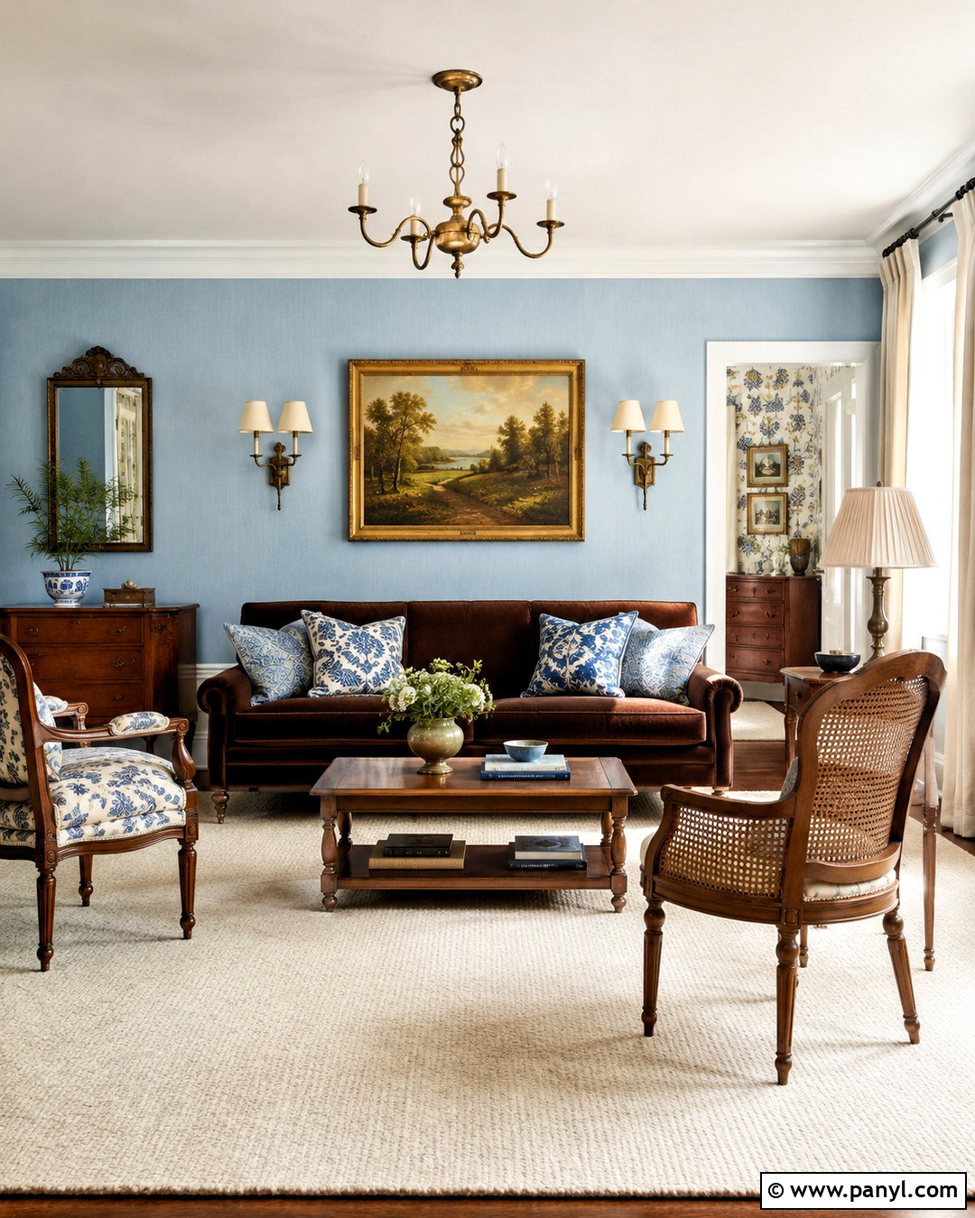 Chocolate Brown With Light Blue Walls - 20 What Goes With Light Blue Walls