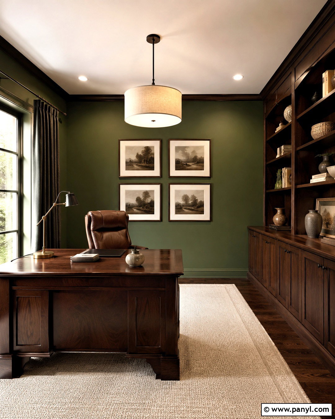 Chocolate Brown With Olive Green Walls - 20 What Colours Go With Olive Green Walls