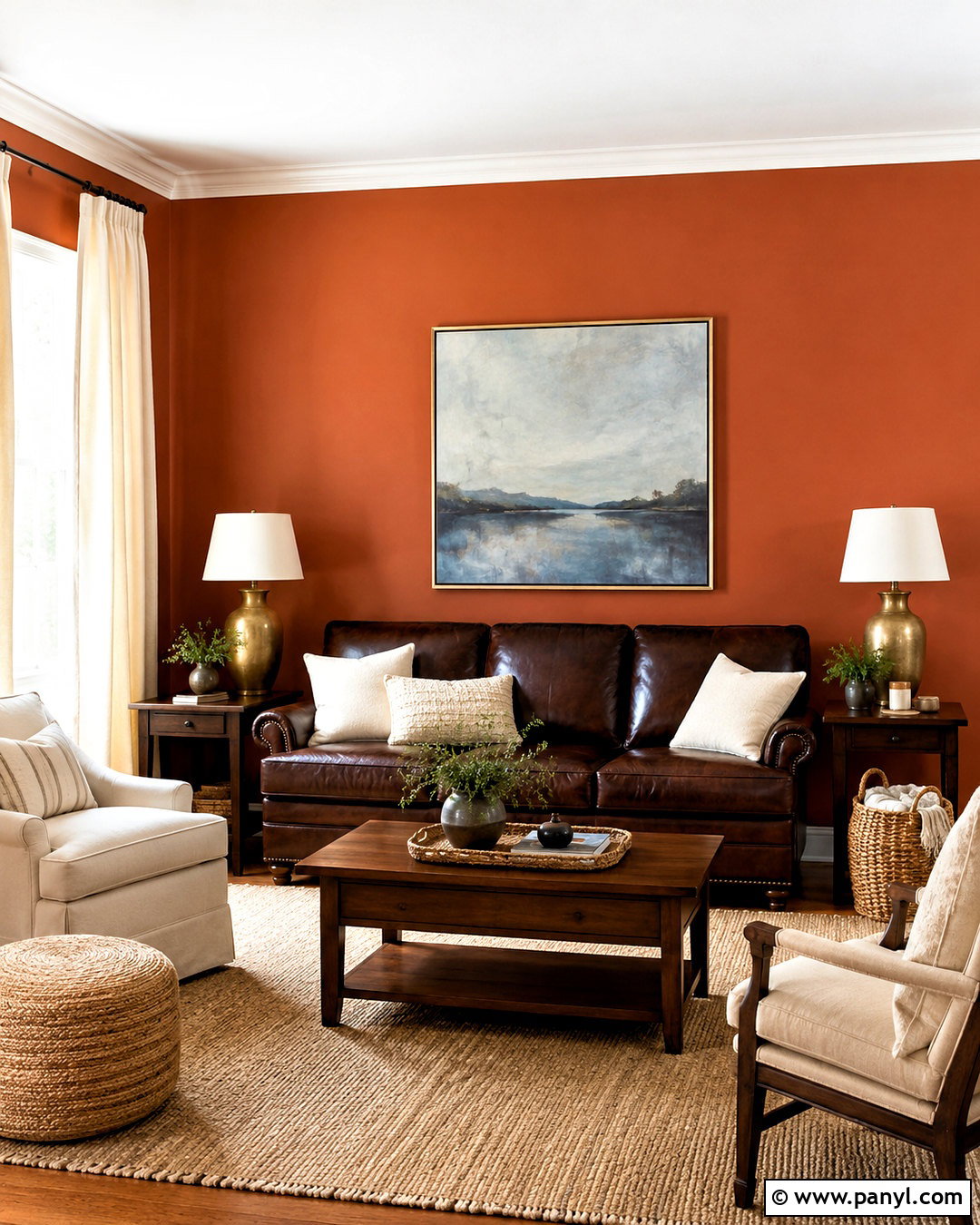 Chocolate Brown With Orange Walls - 20 What Colors Go With Orange Walls