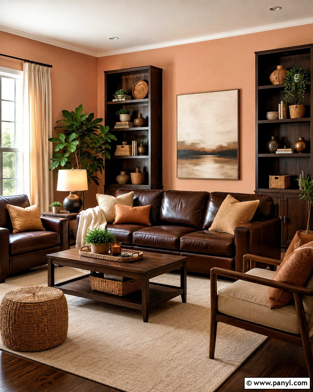 Chocolate Brown With Peach Walls - 20 What Colours Go With Peach Walls