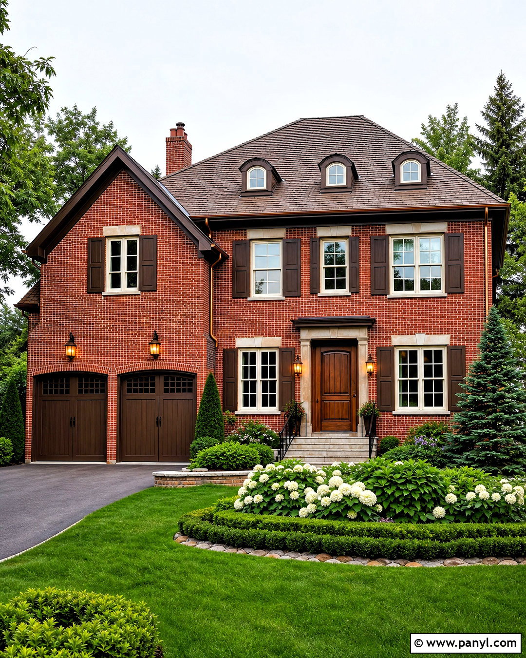 Chocolate Brown With Red Brick - 20 colors that go with red brick ideas