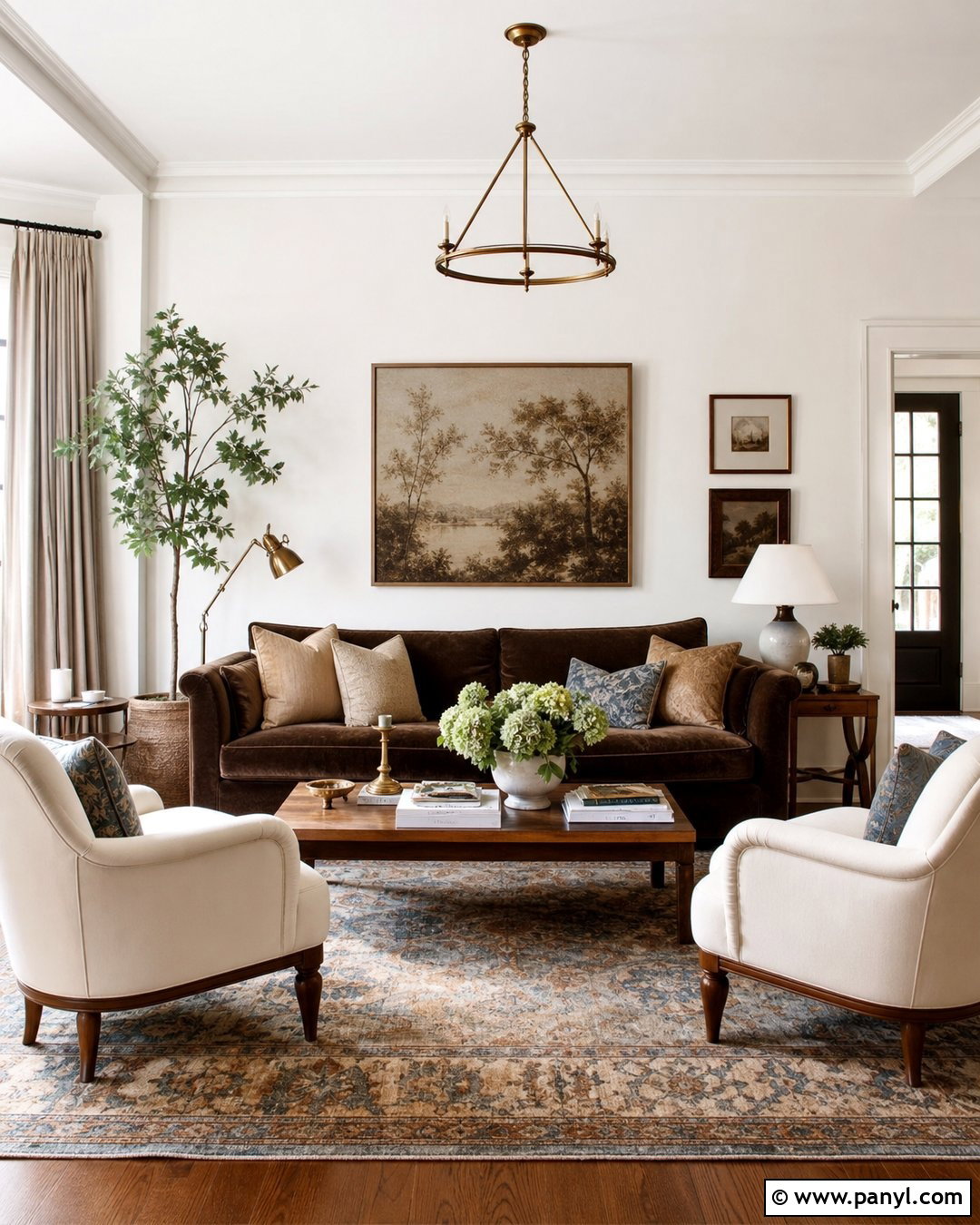 Chocolate Brown With White Walls - 20 Shades For White Walls