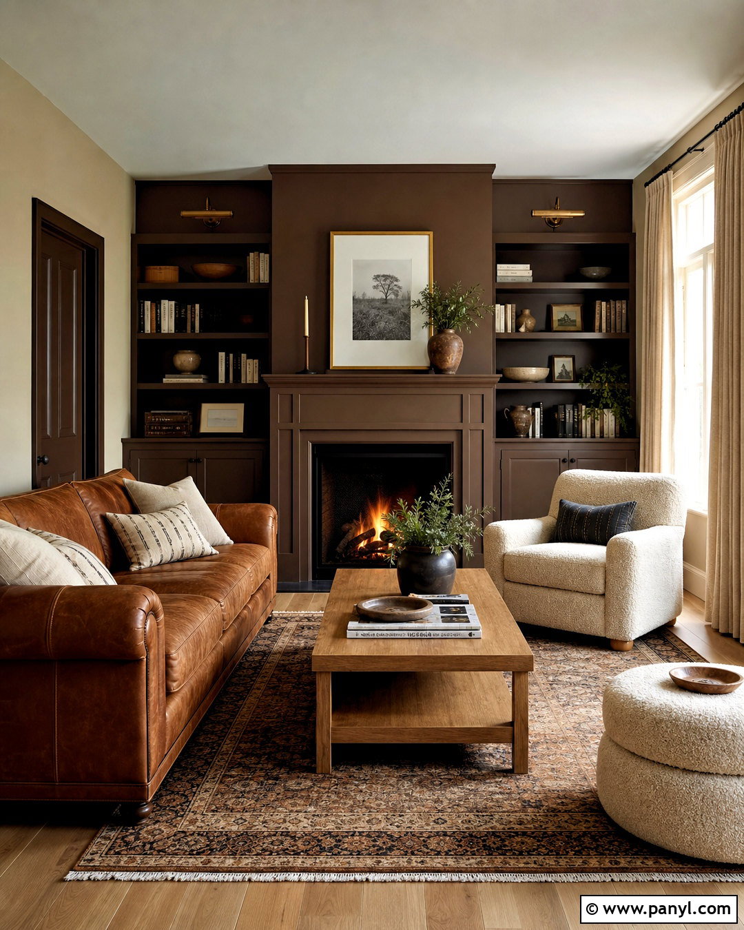 Chocolate Brown and Mushroom Walls - 20 wall color combination ideas
