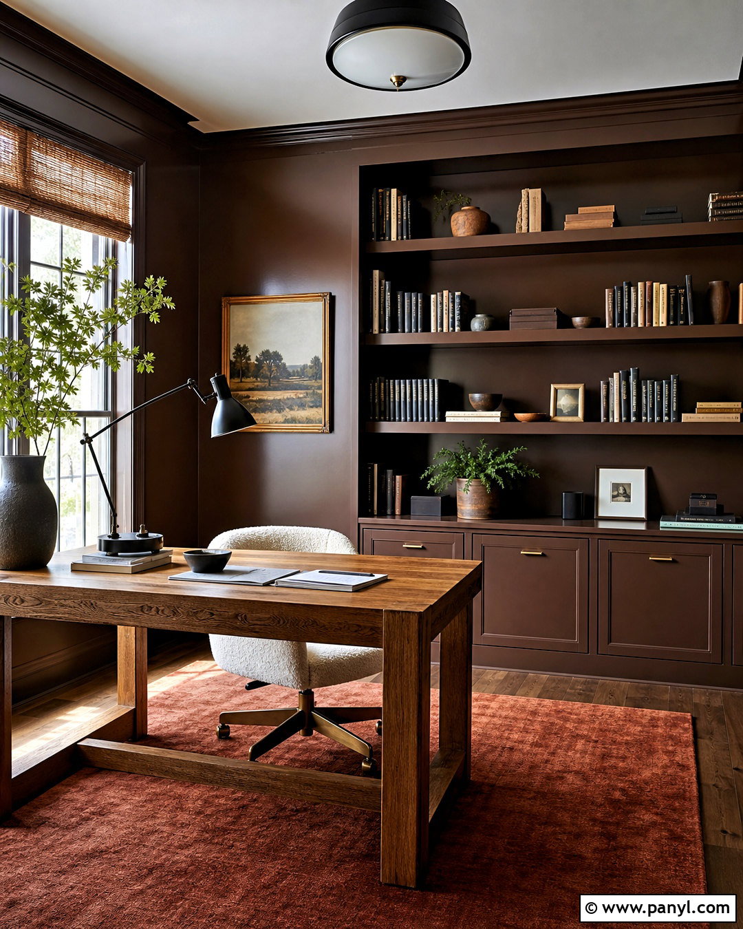 Chocolate High Gloss Home Office Walls - 20 high gloss walls