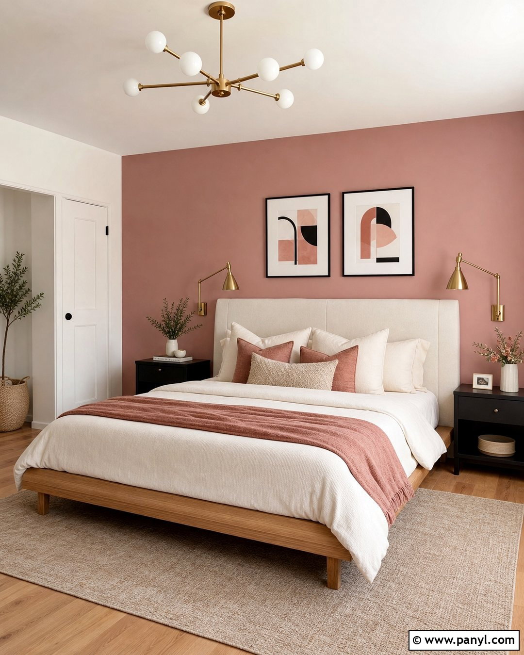Cinder Rose Bedroom Accent Wall - 35 cinder rose farrow and ball ideas