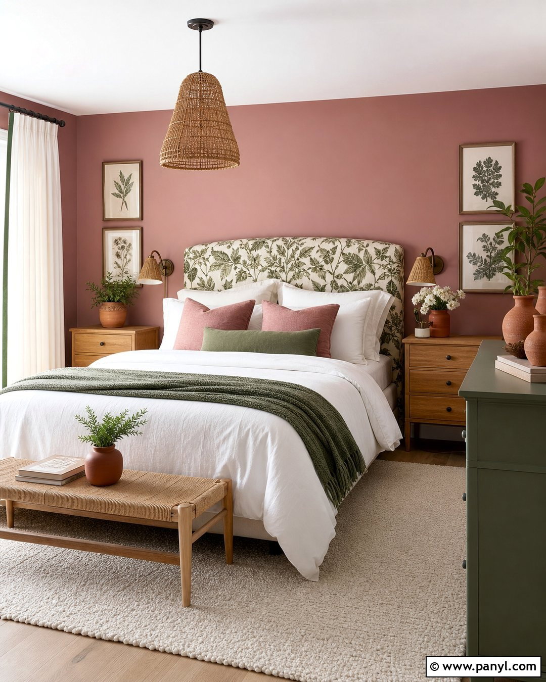 Cinder Rose Bedroom With Sage Green - 35 cinder rose farrow and ball ideas