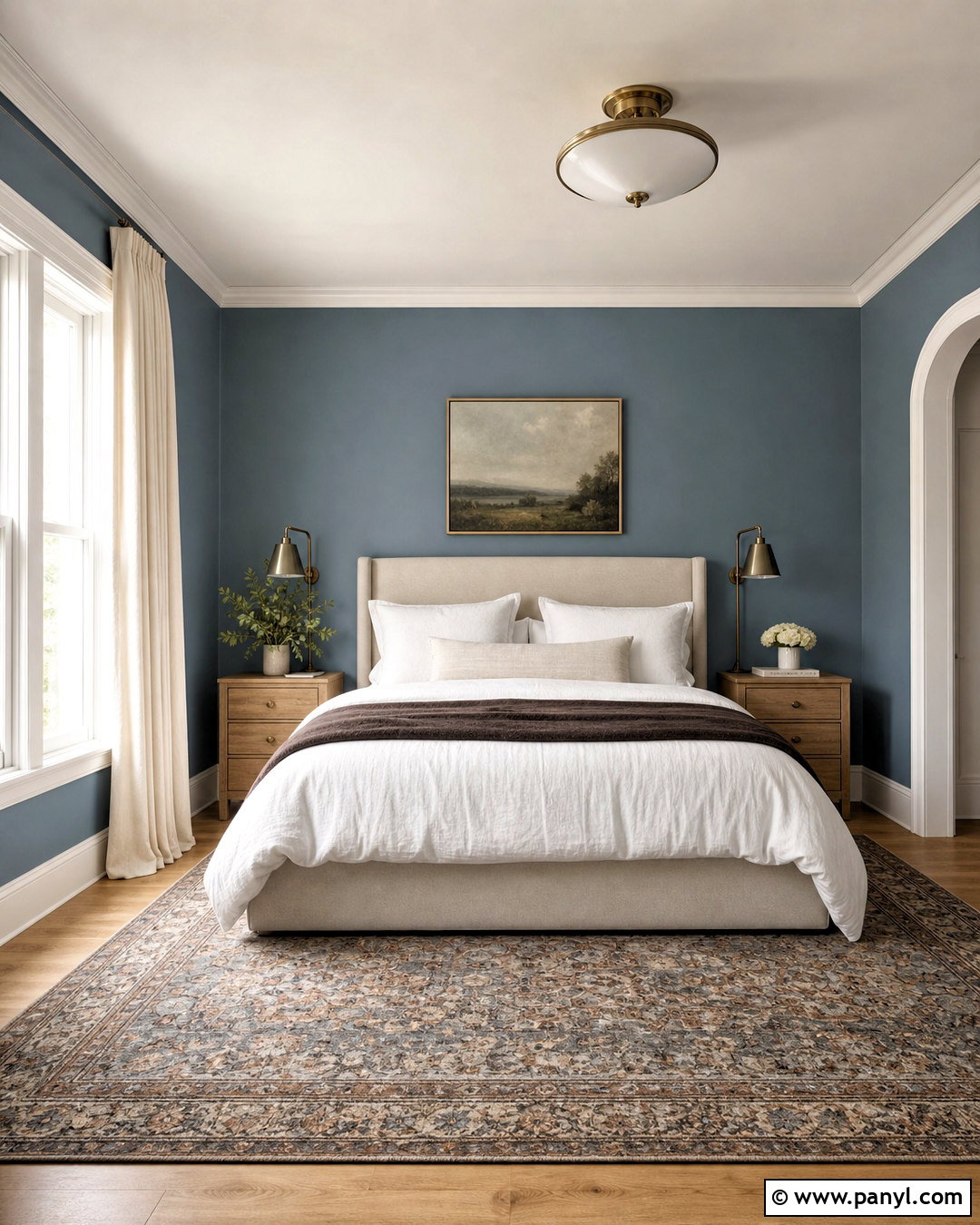 Cinder Rose Bedroom With Warm White Trim - 20 farrow and ball cinder rose ideas