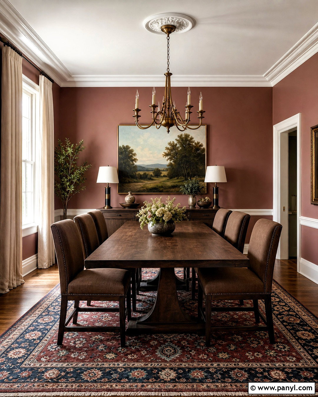 Cinder Rose Dining Room With Dark Wood Furniture - 20 farrow and ball cinder rose ideas