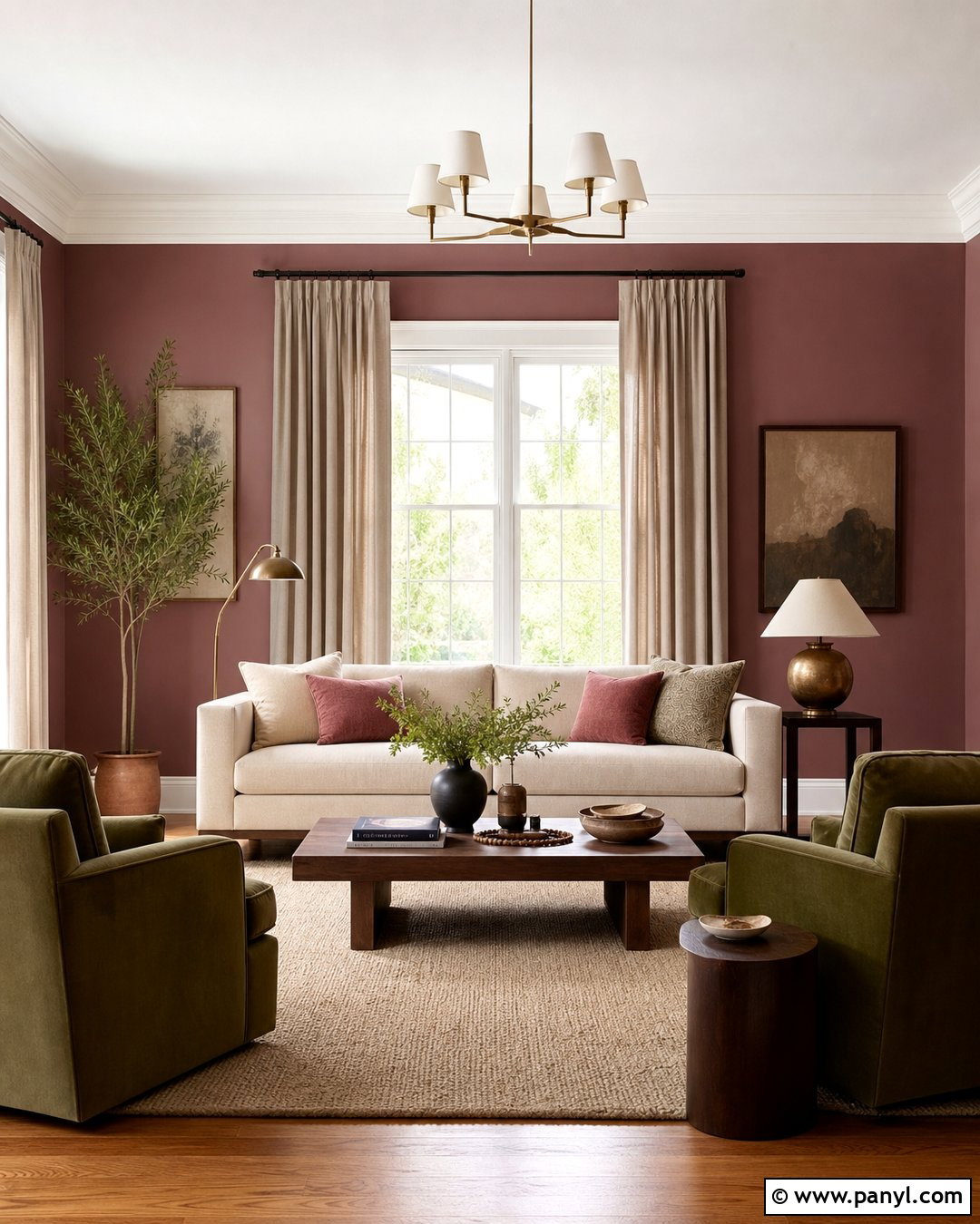 Cinder Rose Living Room With Warm White Trim - 35 cinder rose farrow and ball ideas