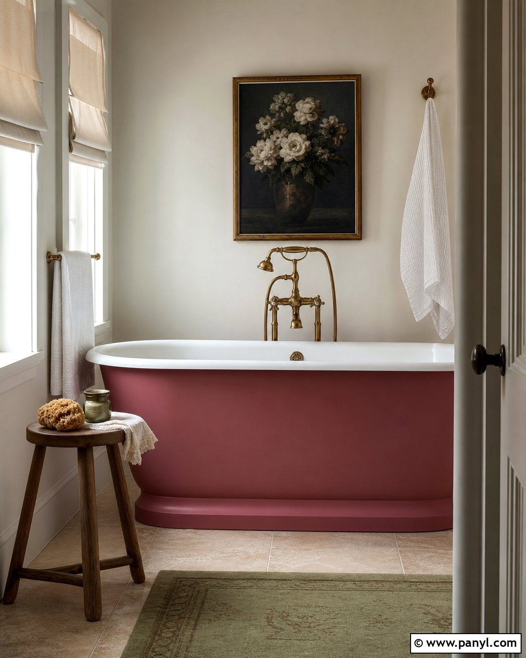 Cinder Rose Painted Bathtub - 35 cinder rose farrow and ball ideas