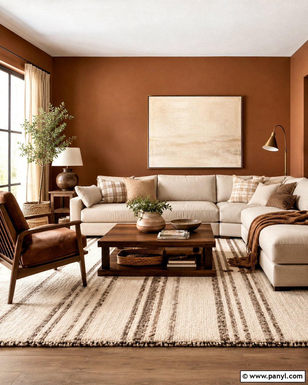 Cinnamon And Oatmeal Living Room - 20 cozy living room warm colors
