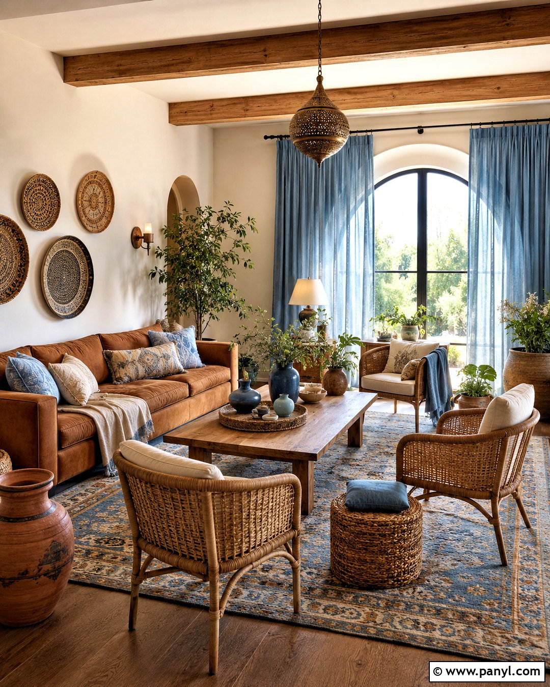 Cinnamon And Sky Blue Boho Color Palette - 20 boho chic color palette ideas