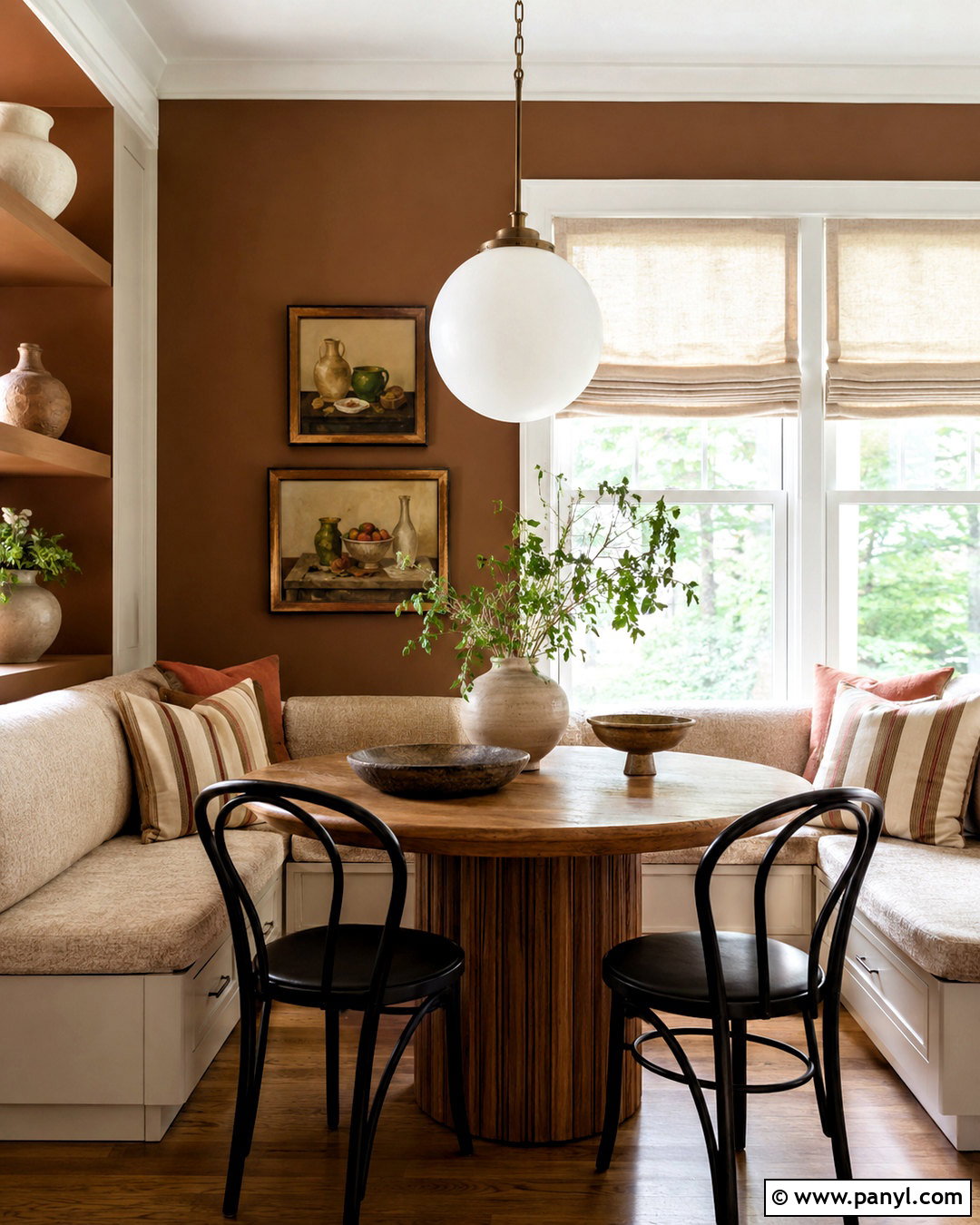 Cinnamon Breakfast Nook Walls - 20 Warm Earthy Tone Walls