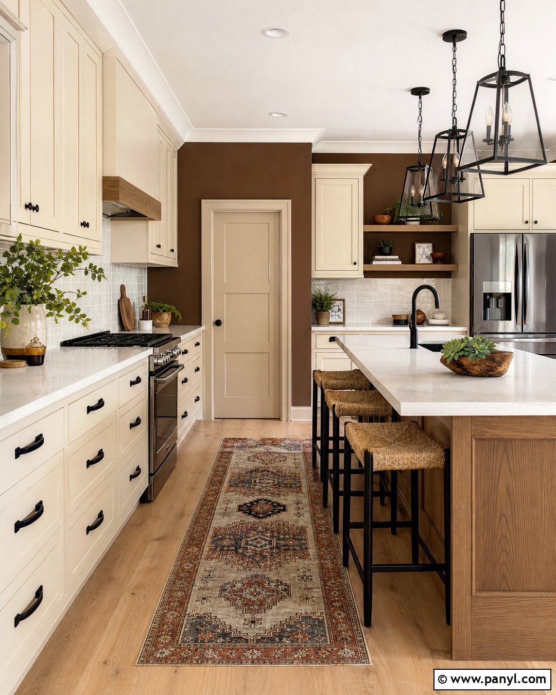 Cinnamon Brown Kitchen Walls - 20 Brown Kitchen Wall Colors