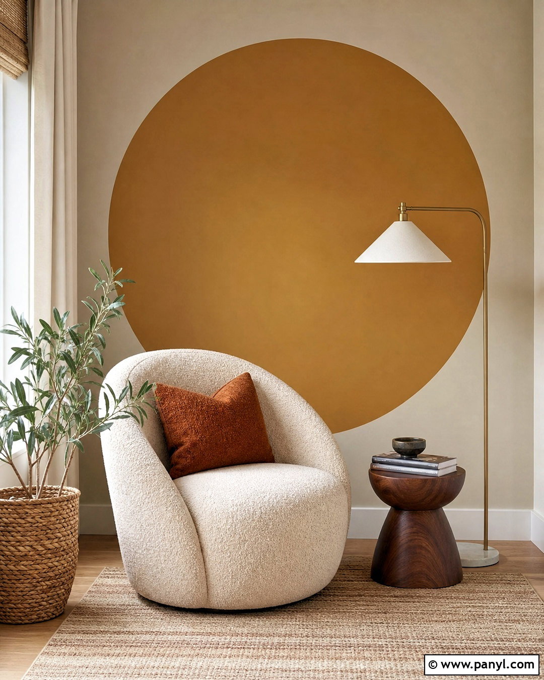 Circle Color Block Wall - 20 color block wall ideas