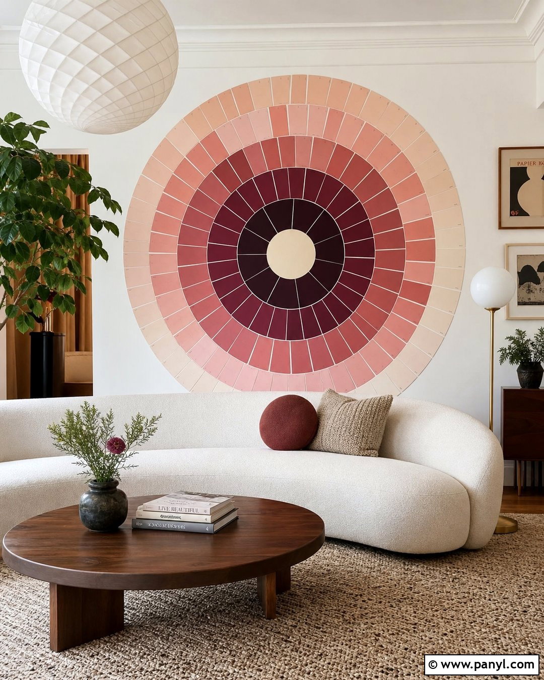 Circular Paint Chip Wall - 30 Paint Chip Wall Ideas