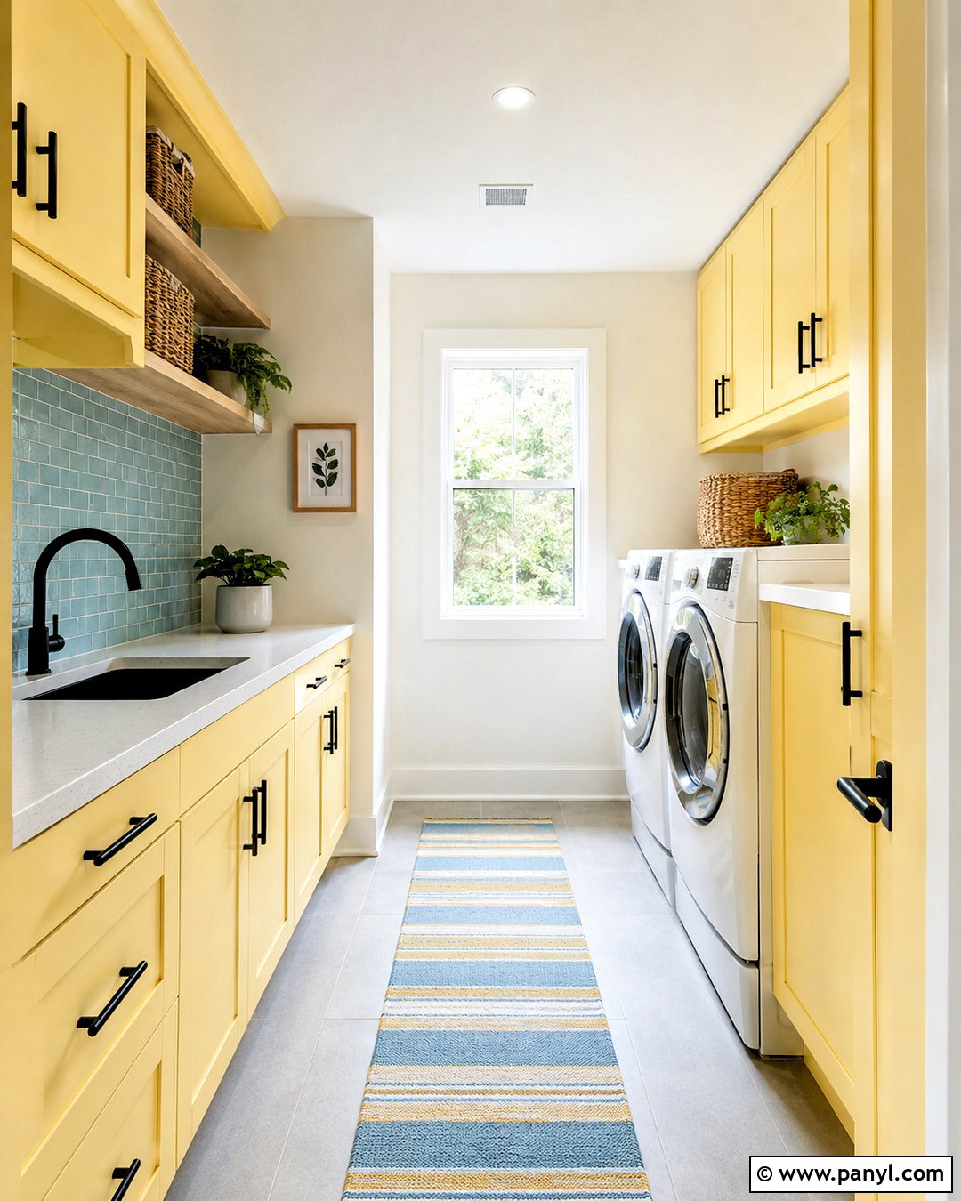 Citron Yellow Laundry Room - 20 bright room colors