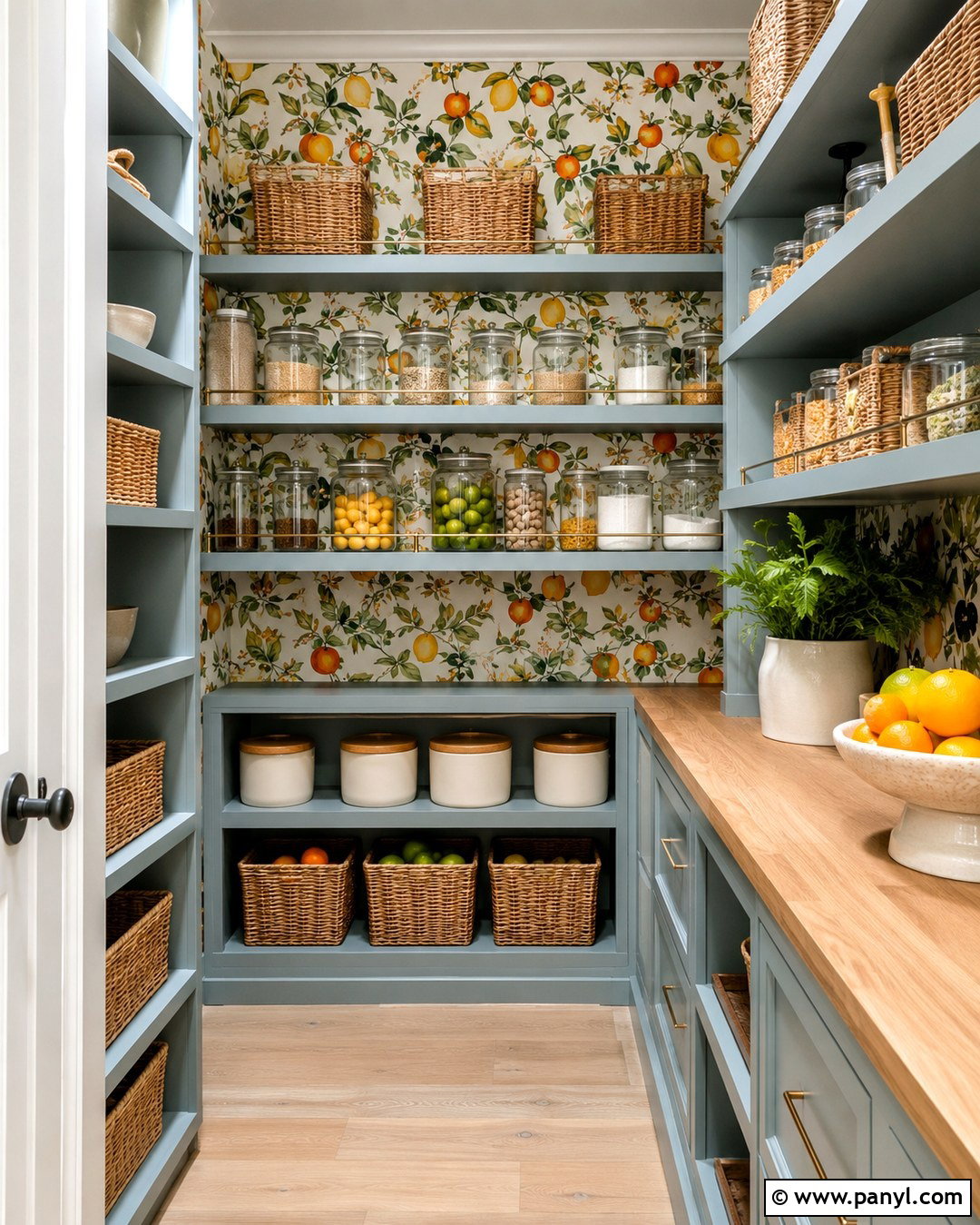 Citrus Pantry Accent Wall - 20 Citrus Wall Ideas
