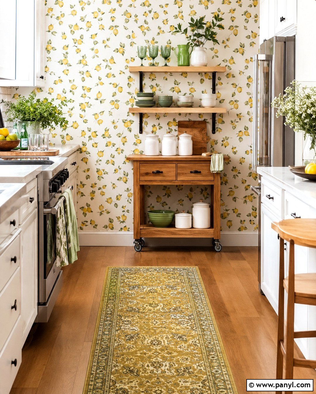 Citrus Peel-And-Stick Kitchen Wall - 20 Citrus Wall Ideas