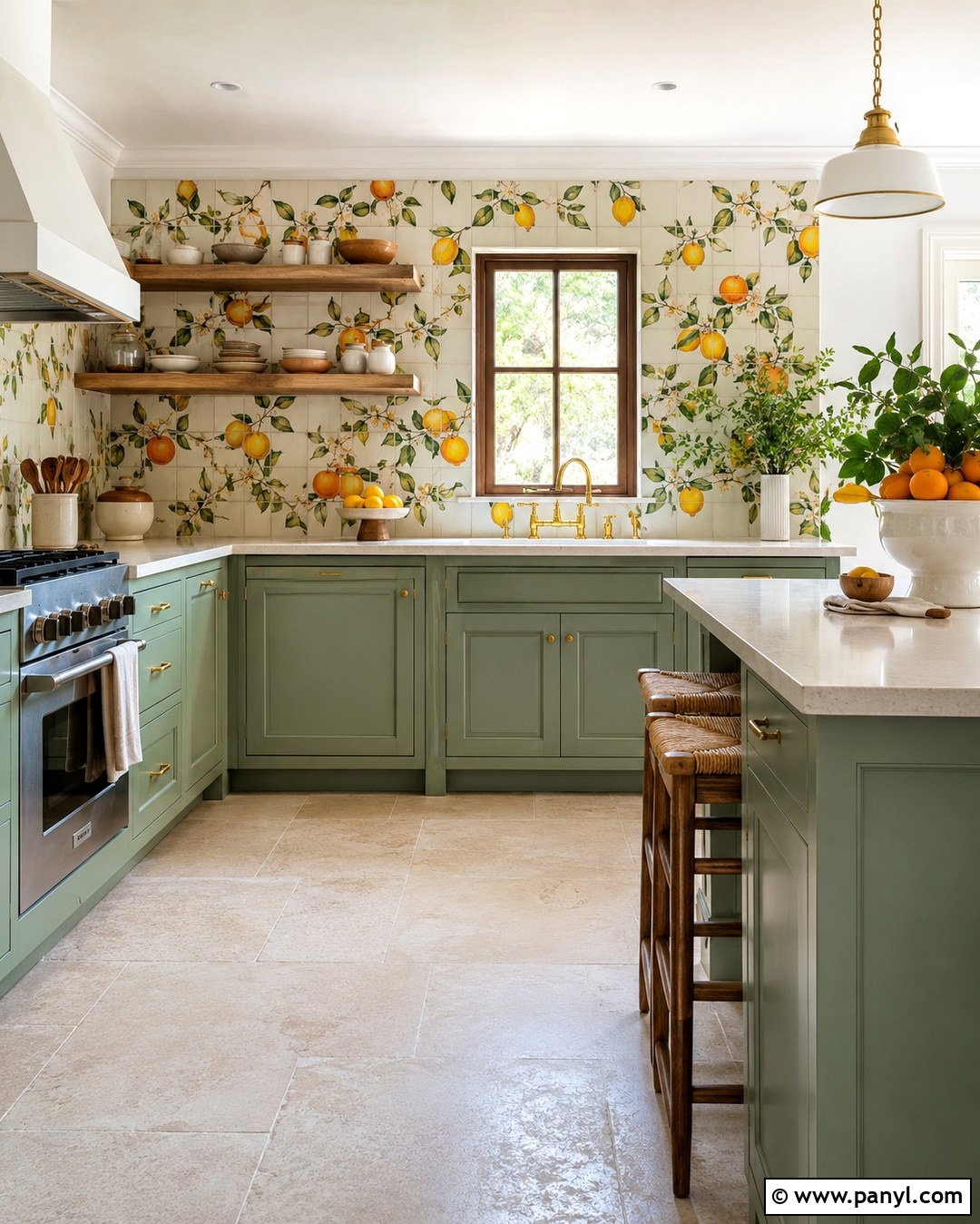 Citrus Tile Kitchen Wall - 20 Citrus Wall Ideas