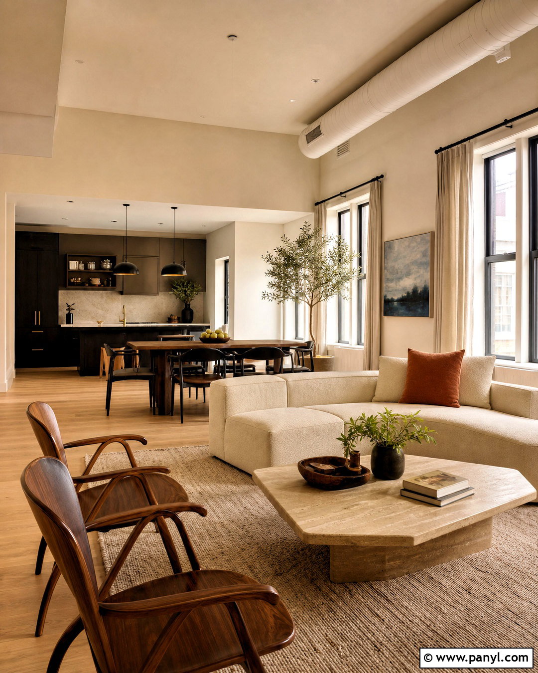 City Loft Open Living Room - 20 beige wall paints