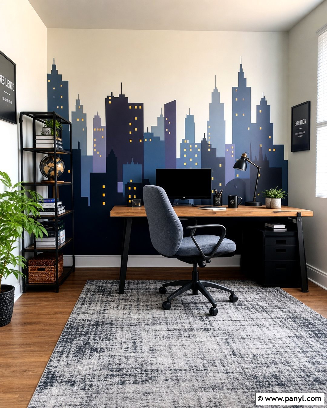 City Skyline Paint Chip Wall - 30 Paint Chip Wall Ideas