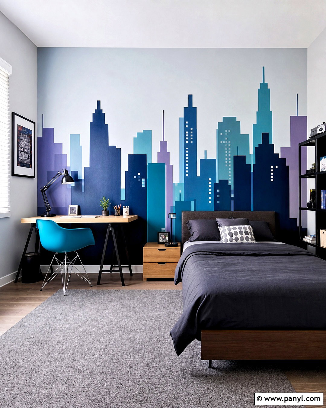 City Skyline Wall Painting - 20 fun wall painting ideas creative ideas