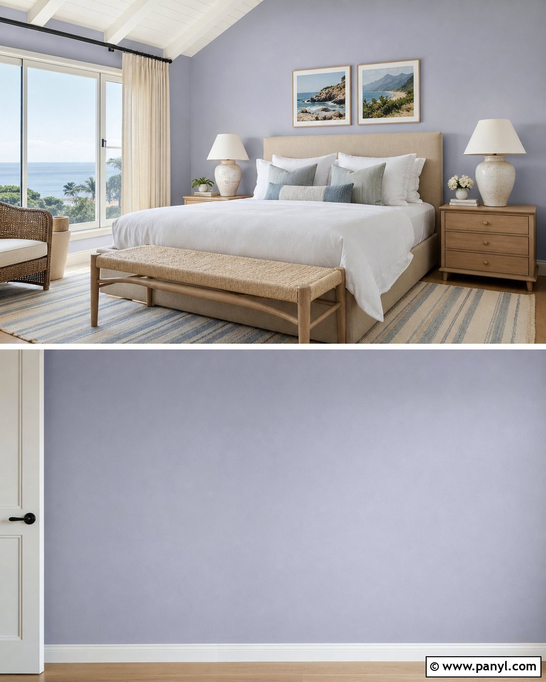 Clary Sage Coastal Bedroom - 25 Clary Sage Walls