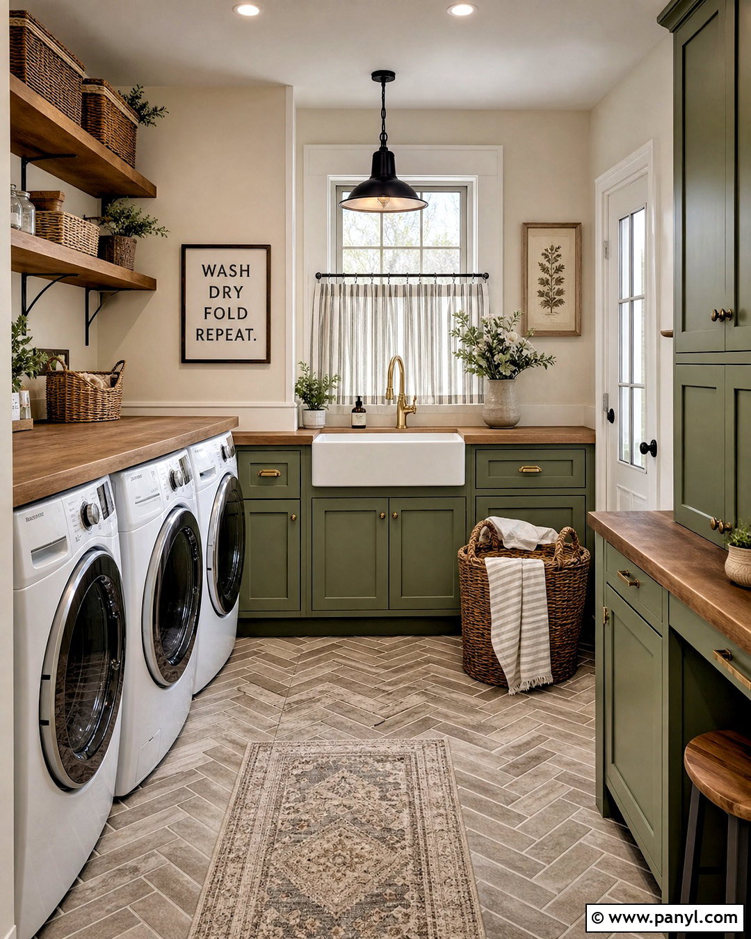 Clary Sage Farmhouse Laundry Room - 20 sherwin williams farmhouse colors