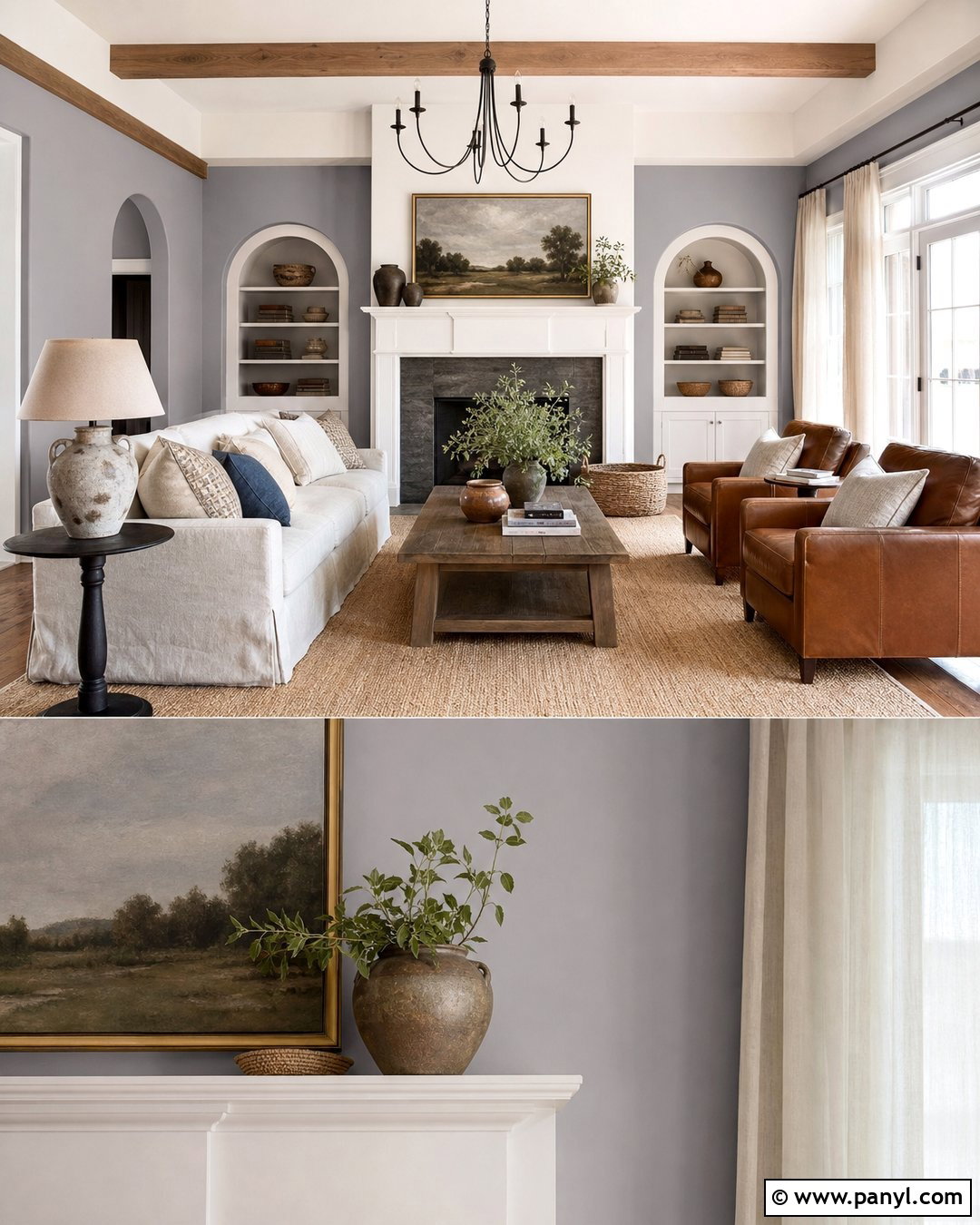 Clary Sage Farmhouse Living Room - 25 Clary Sage Walls