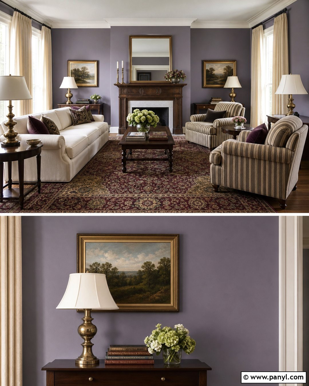 Clary Sage Traditional Living Room - 25 Clary Sage Walls