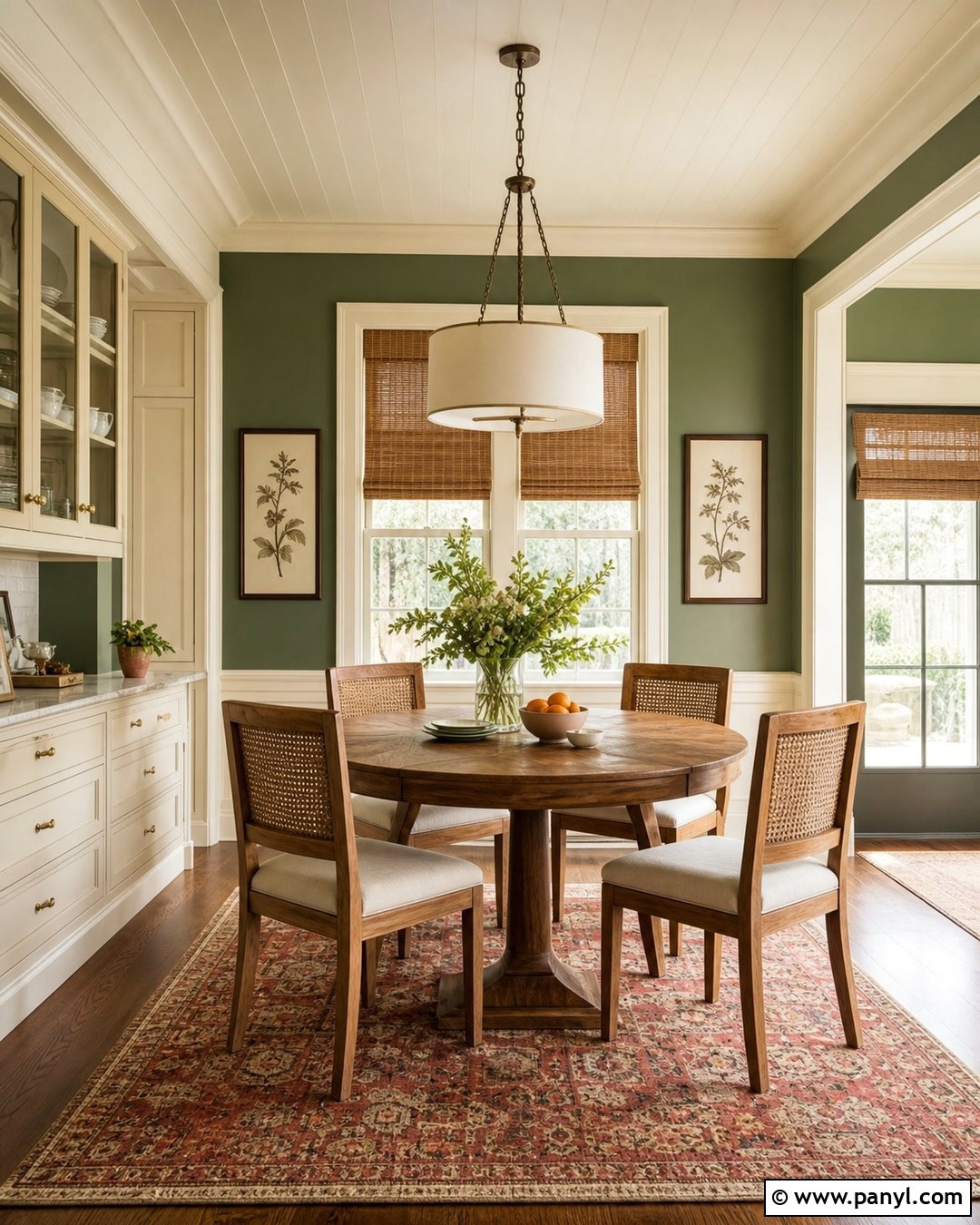 Clary Sage Walls With Creamy Trim - 25 Sherwin Williams Wall And Trim Combo Ideas
