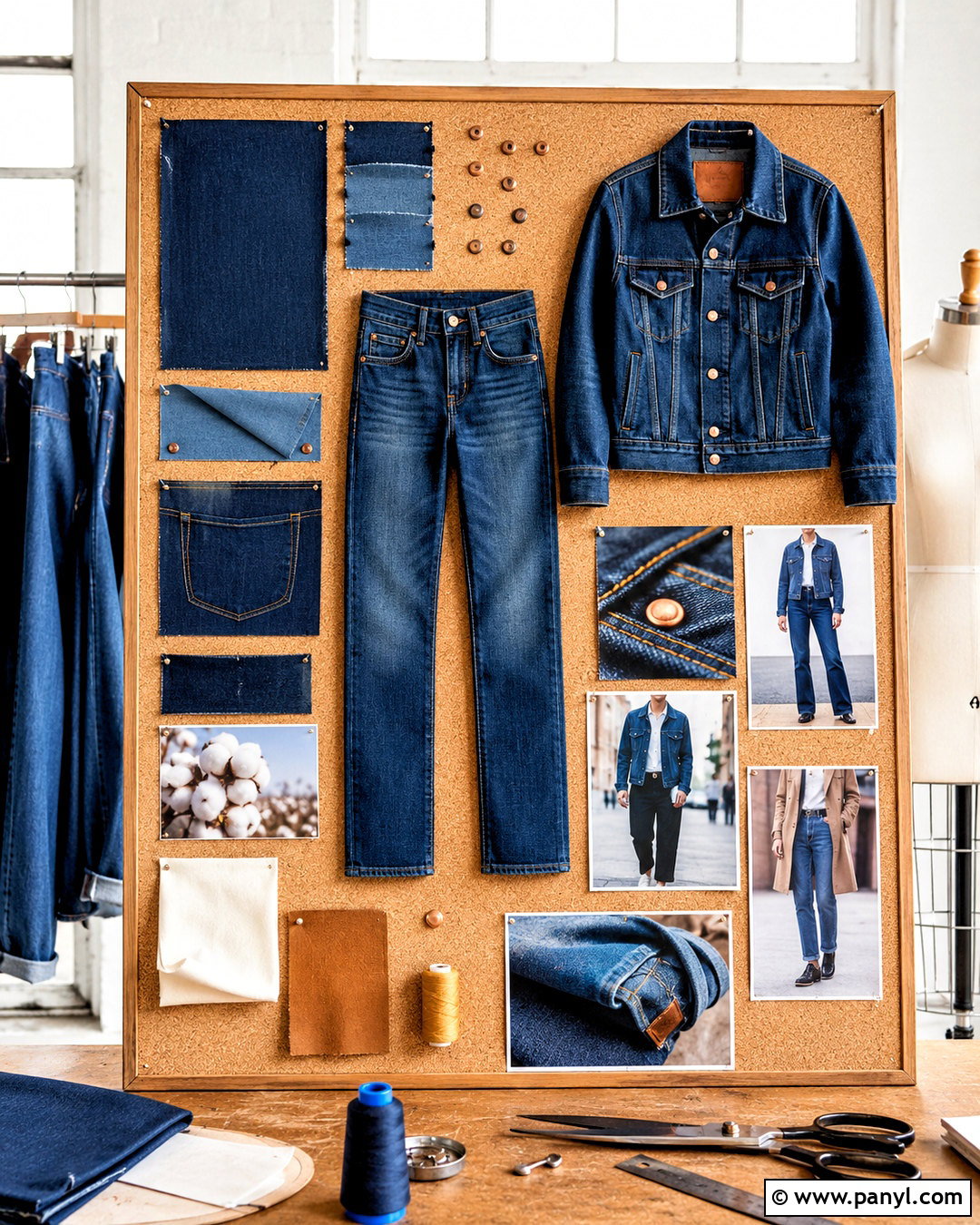 Classic Blue Denim Board - 20 denim inspiration board ideas