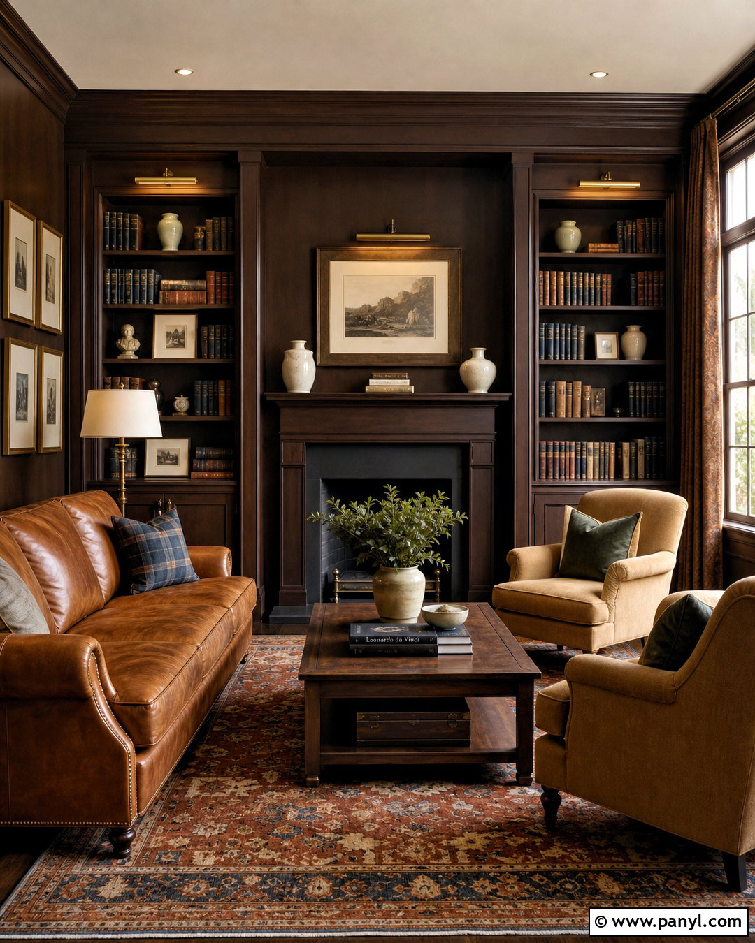 Classic Brown Paint for a Library - 20 warm brown paint colors