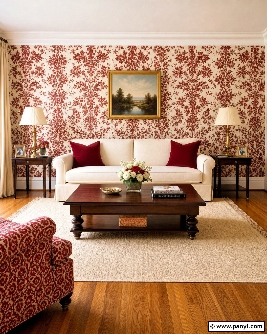 Classic Floral Red And White Damask Pattern - 20 red and white damask patterns