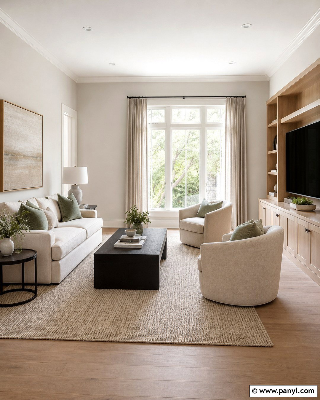 Classic Gray Living Room With White Oak - 20 classic grey vs balboa mist ideas