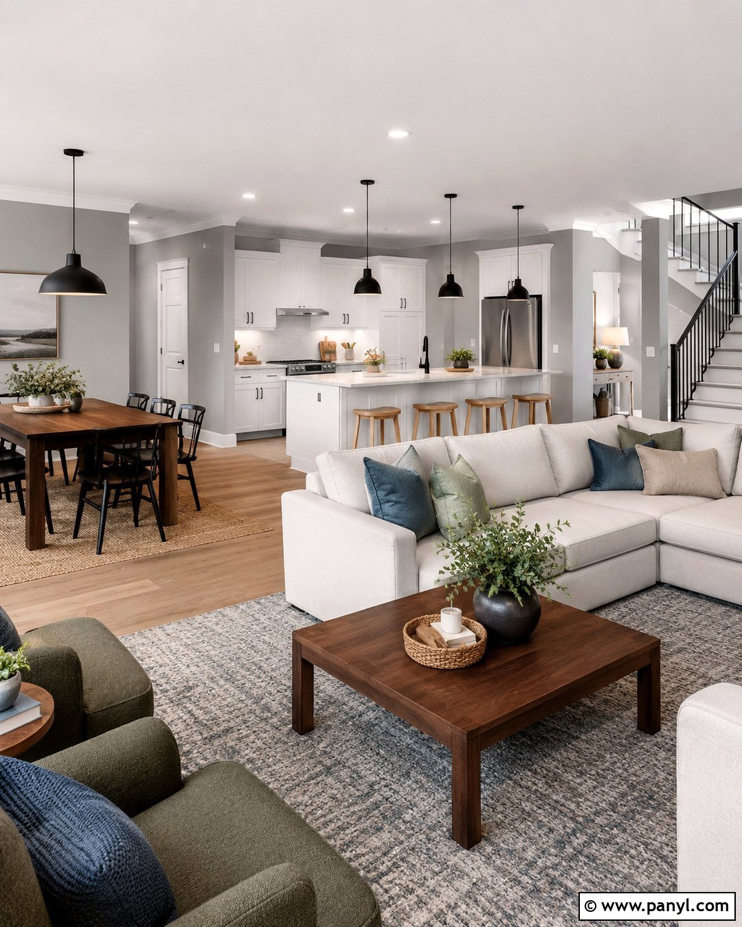 Classic Gray Open-Concept Home - 20 classic grey vs balboa mist ideas