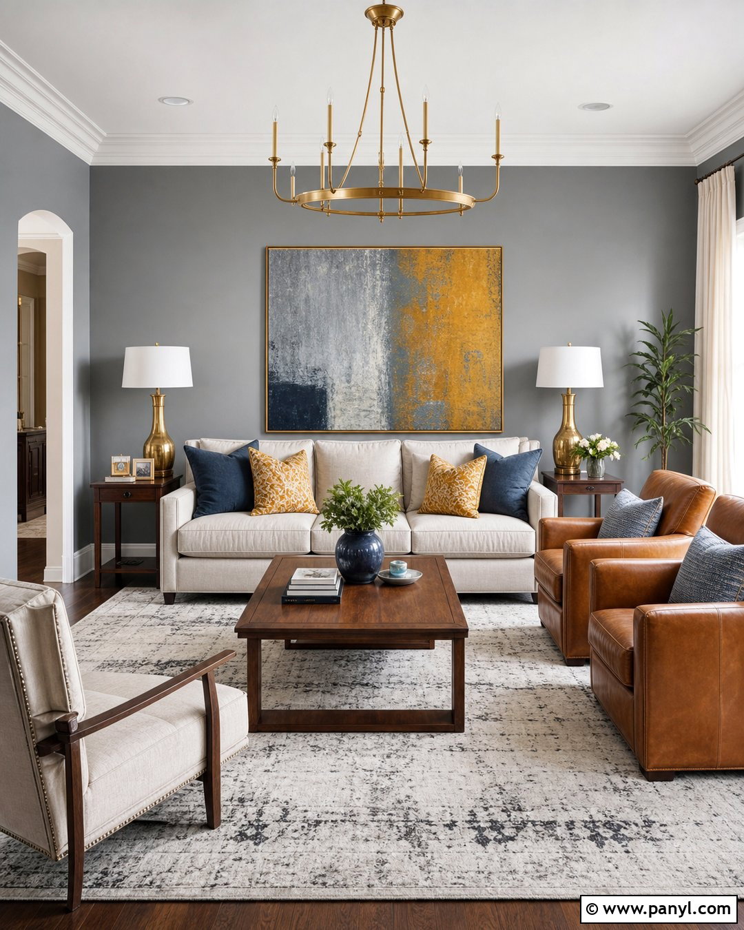 Classic Medium Gray Living Room - 20 Shades Of Gray For Walls