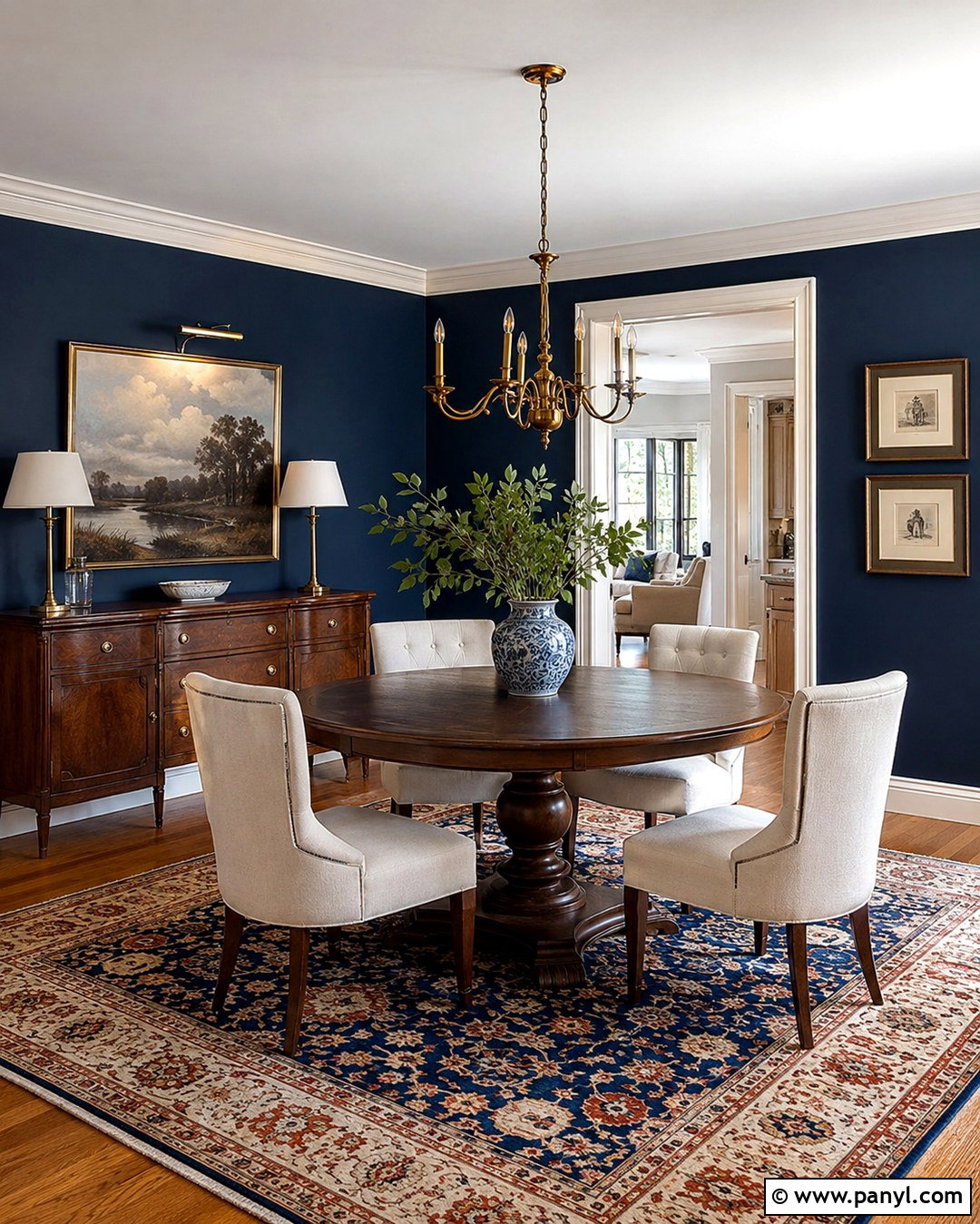 Classic Navy Blue Wall Color - 20 Evergreen Wall Color Ideas