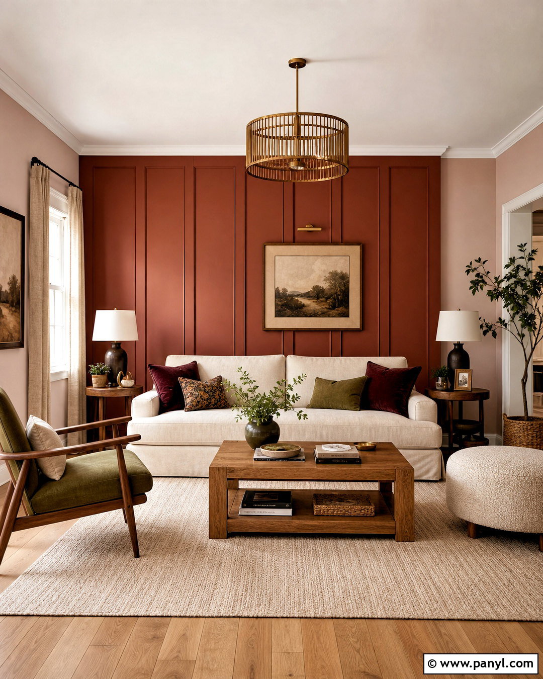Clay And Dusty Pink Hall Walls - 20 hall painting wall colors combination ideas