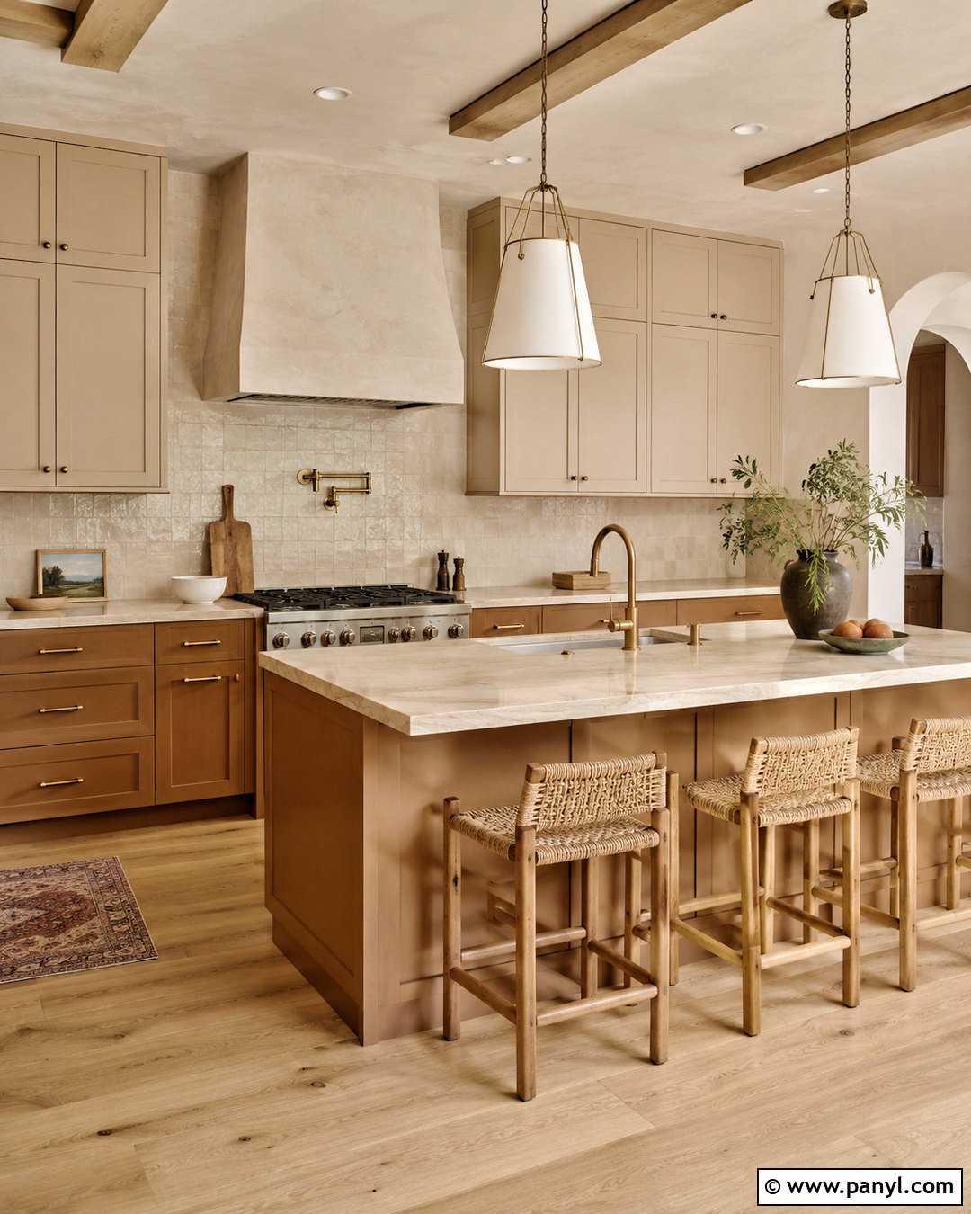 Clay And Sandy Beige Kitchen - 20 popular kitchen color combinations