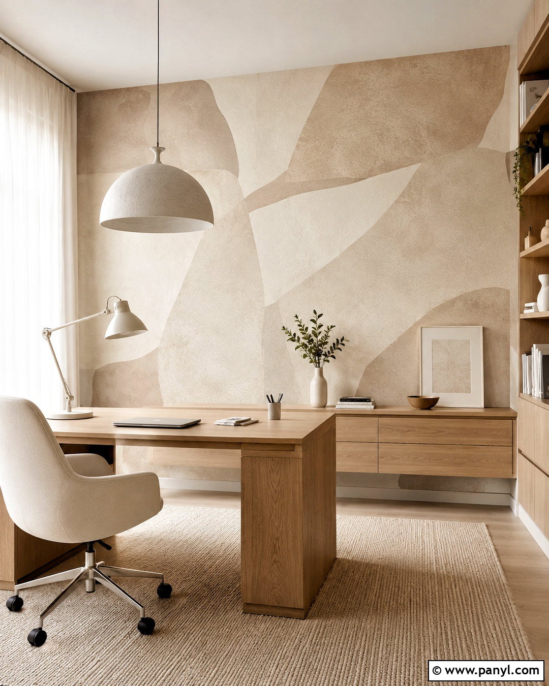 Clay Beige Abstract Wallpaper - 20 neutral minimalist wallpaper ideas