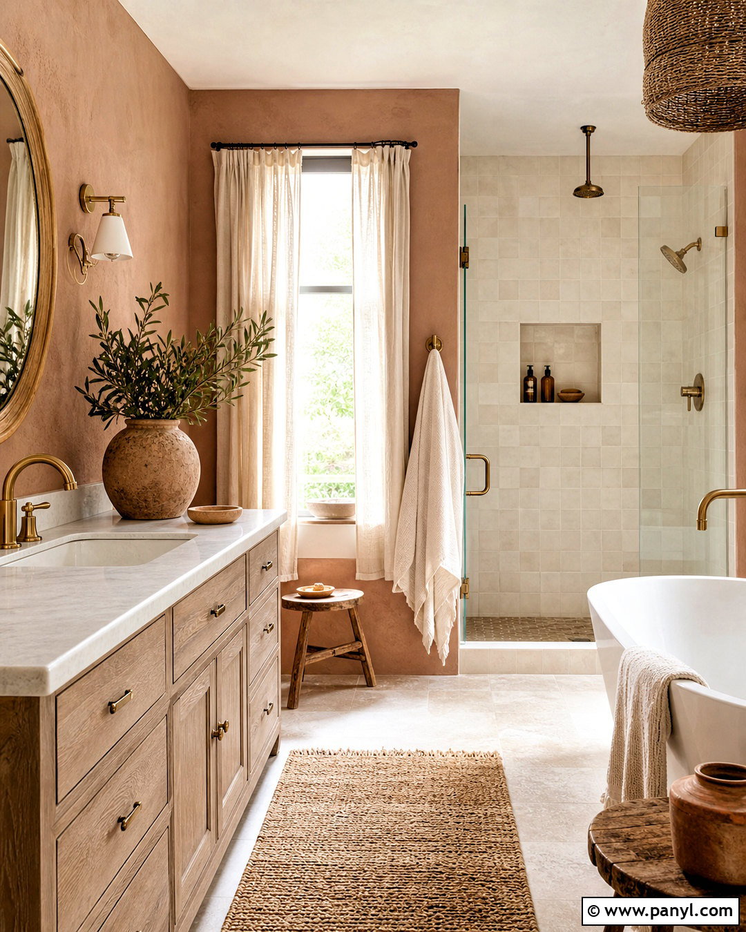 Clay Beige Farmhouse Bathroom - 20 farmhouse bathroom paint colors