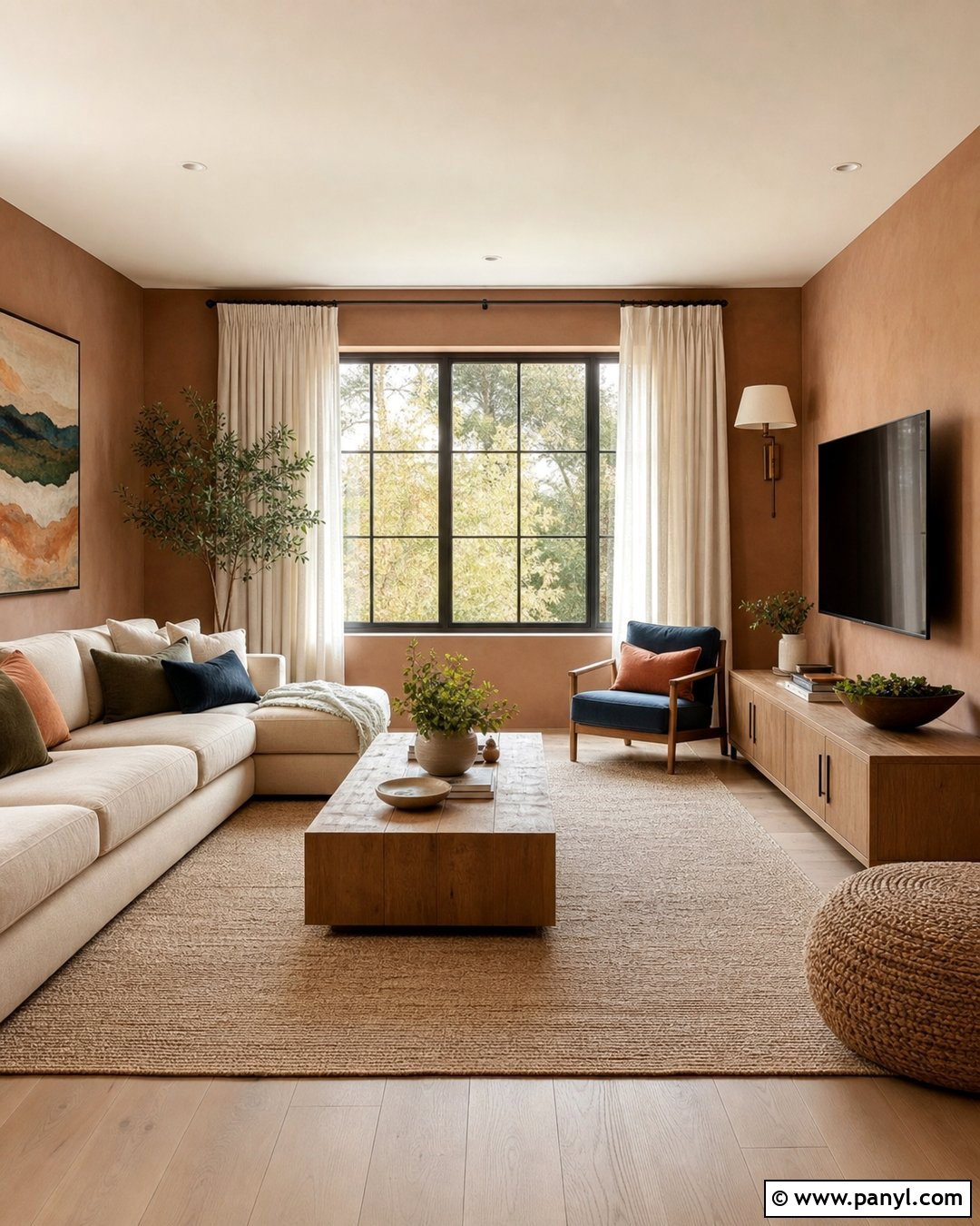 Clay Beige Living Room Wall Color - 50 wall colour ideas