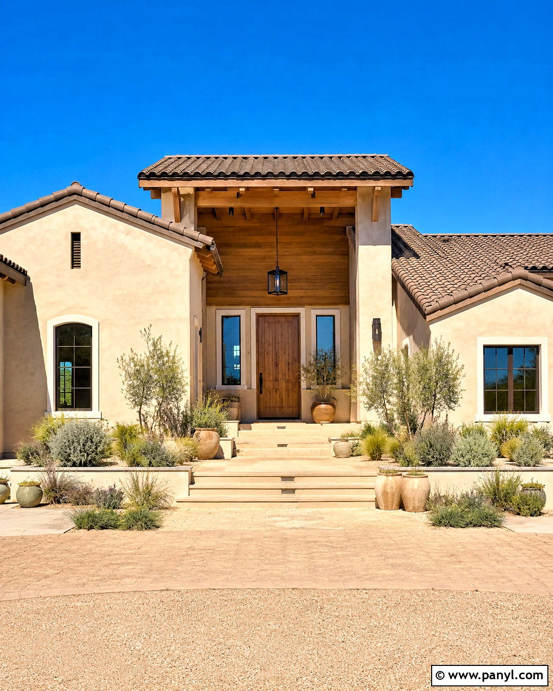 Clay Beige Outside Wall With White And Wood - 20 outside wall painting ideas