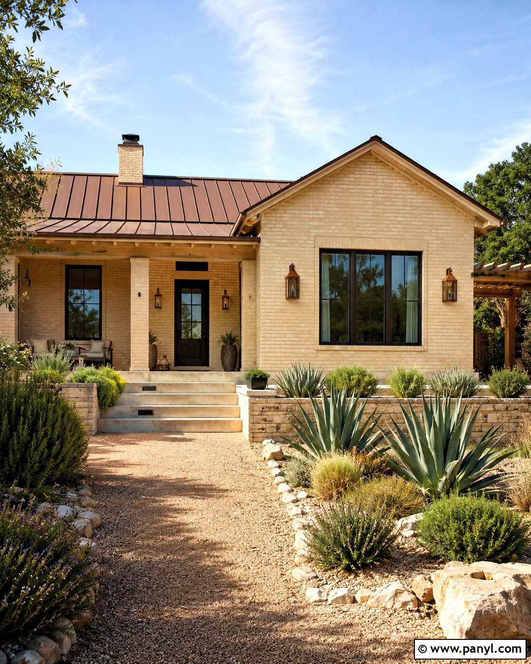 Clay Beige Painted Brick Home - 20 painted brick homes